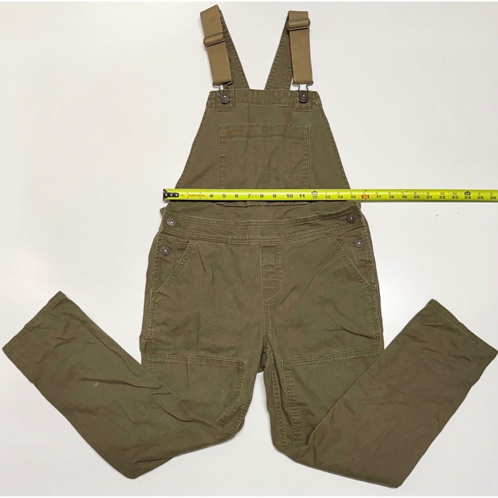 REI Co-op Women Olive Green Double Knee Utility Bib Overalls Size 2 Petite